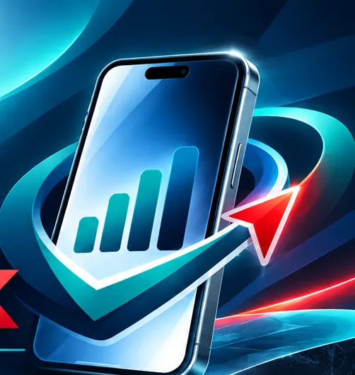 Decorative mobile technology illustration