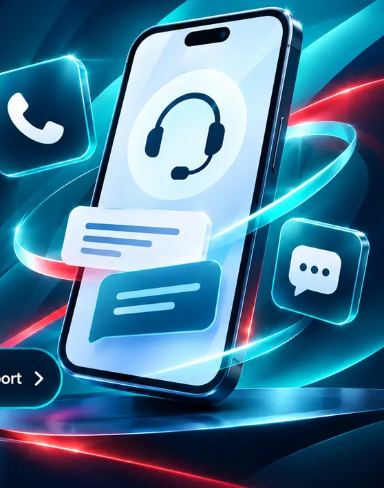 Decorative mobile technology illustration